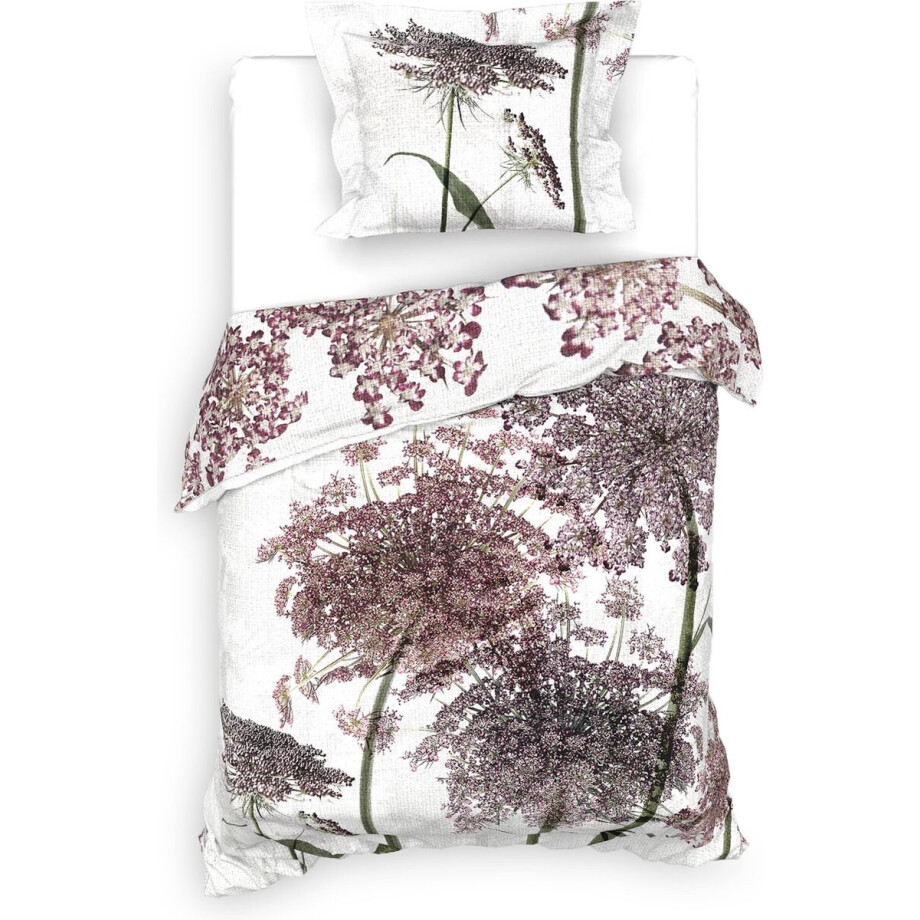 Heckettlane Adel Dekbedovertrek - Eenpersoons - Katoensatijn - 140x200-220cm - Off-White afbeelding 1