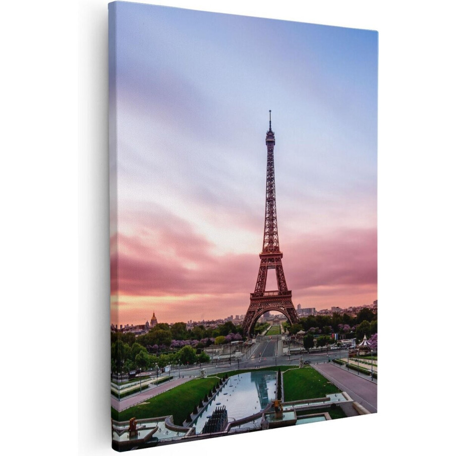 Artaza Canvas Schilderij Eiffeltoren In Parijs Met Kleurrijke Hemel - 40x50 - Foto Op Canvas - Canvas Print Artaza Canvas Schilderij Eiffeltoren In Parijs Met Kleurrijke Hemel - 40x50 - Foto Op Canvas - Canvas Print afbeelding 1