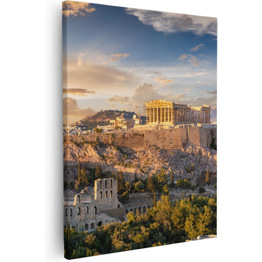 Artaza - Canvas Schilderij - Akropolis van Athene, Griekenland - Architectuur  - 40x50 - Foto Op Canvas - Canvas Print afbeelding 1