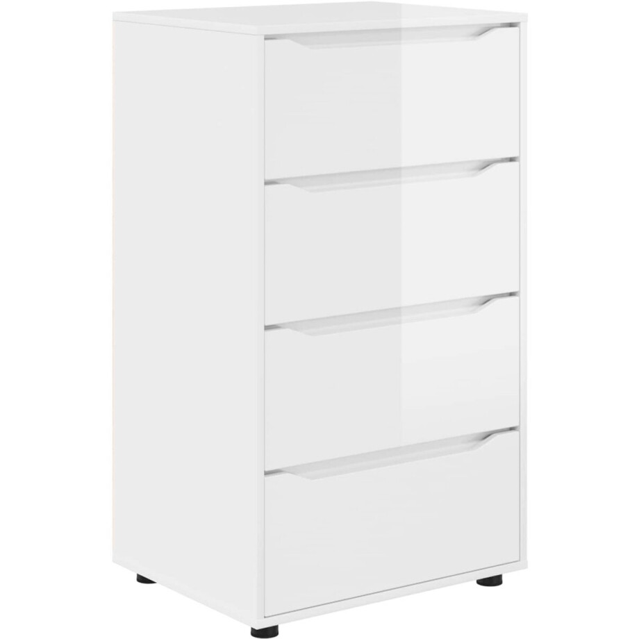 vidaXL - Opbergkasten - 60 - x - 48 - x - 105 - cm - Bewerkt - hout - Hoogglans - wit vidaXL - Opbergkasten - 60 - x - 48 - x - 105 - cm - Bewerkt - hout - Hoogglans - wit afbeelding 1