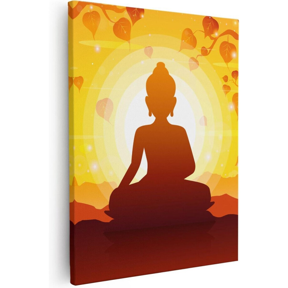 Artaza Canvas Schilderij Boeddha - 40x50 cm - Wanddecoratie Meditatie - Muurdecoratie Zon - Schilderijen Op Canvas Woonkamer Artaza Canvas Schilderij Boeddha - 40x50 cm - Wanddecoratie Meditatie - Muurdecoratie Zon - Schilderijen Op Canvas Woonkamer afbeelding 1
