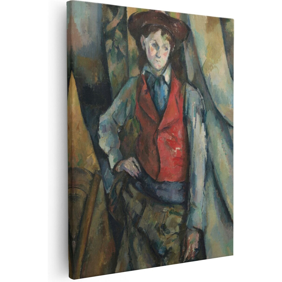 Artaza Canvas Schilderij Portret Jongen Rode Vest - 80x100 cm - Groot - Oude Meesters Canvas - Wanddecoratie Klassiek - Muurdecoratie Kunst Artaza Canvas Schilderij Portret Jongen Rode Vest - 80x100 cm - Groot - Oude Meesters Canvas - Wanddecoratie Klassiek - Muurdecoratie Kunst afbeelding 1