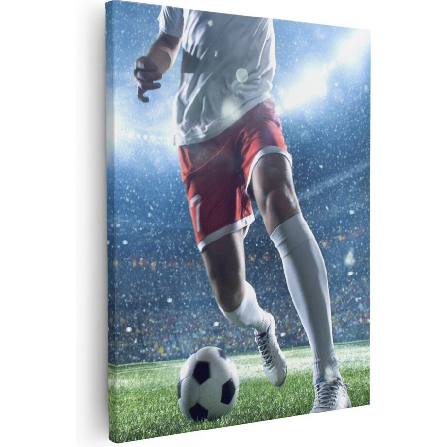 Artaza Canvas Schilderij Voetbal - 40x50 cm - Wanddecoratie Stadion - Muurdecoratie Sport - Kamer Accessoires Voetballer Artaza Canvas Schilderij Voetbal - 40x50 cm - Wanddecoratie Stadion - Muurdecoratie Sport - Kamer Accessoires Voetballer afbeelding 1