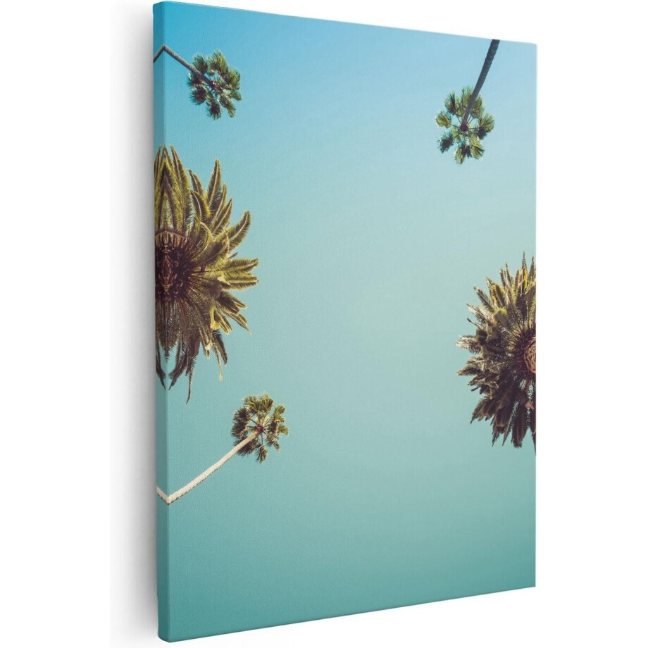 Artaza - Canvas Schilderij - Palmbomen met Bladeren in de Lucht - 40x50 - Foto Op Canvas - Canvas Print afbeelding 1