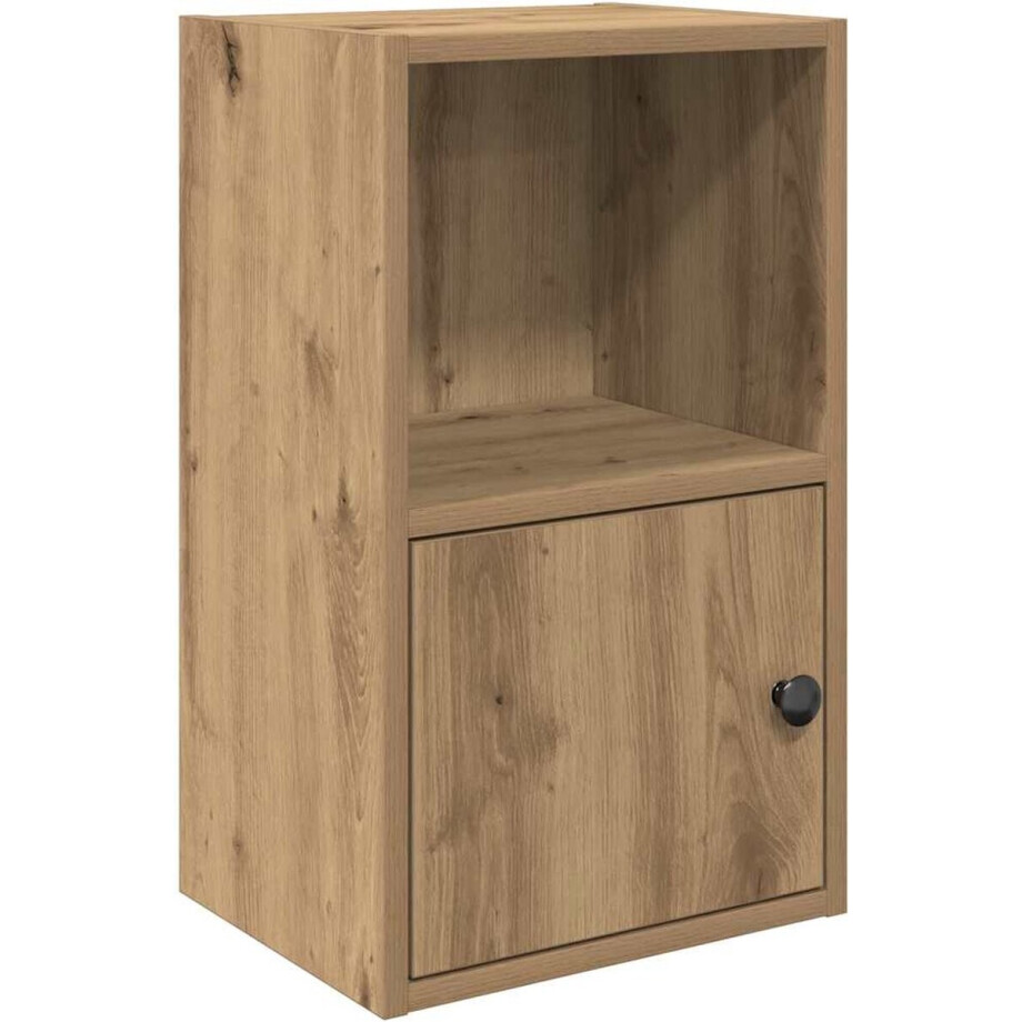 vidaXL - Boekenkast - 31x24x52 - cm - bewerkt - hout - artisanaal - eikenkleurig vidaXL - Boekenkast - 31x24x52 - cm - bewerkt - hout - artisanaal - eikenkleurig afbeelding 1