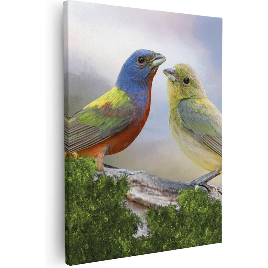 Artaza Canvas Schilderij Getekende Gorzen Vogels - Kleur - Abstract - 40x50 - Foto Op Canvas - Canvas Print Artaza Canvas Schilderij Getekende Gorzen Vogels - Kleur - Abstract - 40x50 - Foto Op Canvas - Canvas Print afbeelding 1