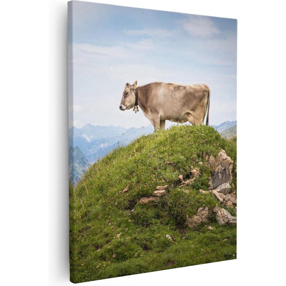 Artaza Canvas Schilderij Koeien - 40x50 cm - Wanddecoratie Dieren - Muurdecoratie Alpen Landschap - Kamer Accessoires Artaza Canvas Schilderij Koeien - 40x50 cm - Wanddecoratie Dieren - Muurdecoratie Alpen Landschap - Kamer Accessoires afbeelding 1