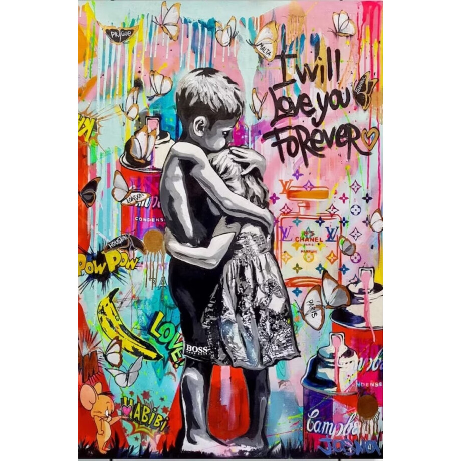 Urban Art Collection-The Graffiti Whisper-Kristal Helder Galerie kwaliteit Plexiglas 5mm. - Blind Aluminium Ophangframe - Luxe wanddecoratie - Fotokunst - professioneel verpakt en gratis bezorgd afbeelding 1