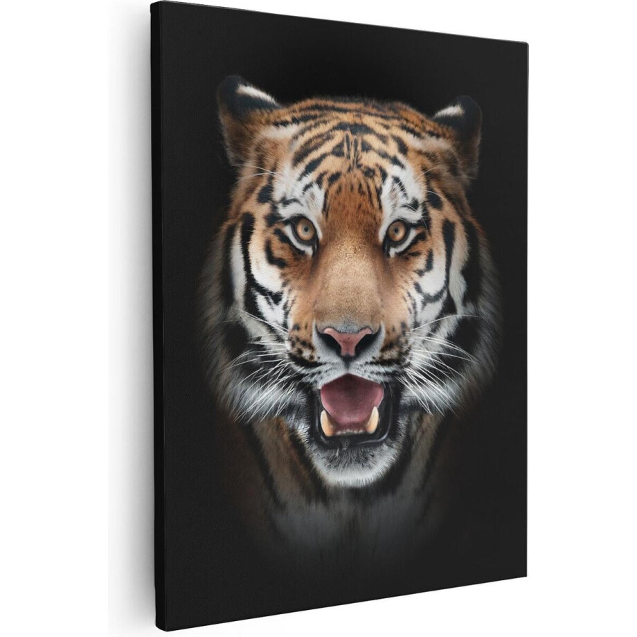 Artaza Canvas Schilderij Tijgerkop - Tijger - 80x100 - Groot - Foto Op Canvas - Canvas Print Artaza Canvas Schilderij Tijgerkop - Tijger - 80x100 - Groot - Foto Op Canvas - Canvas Print afbeelding 1