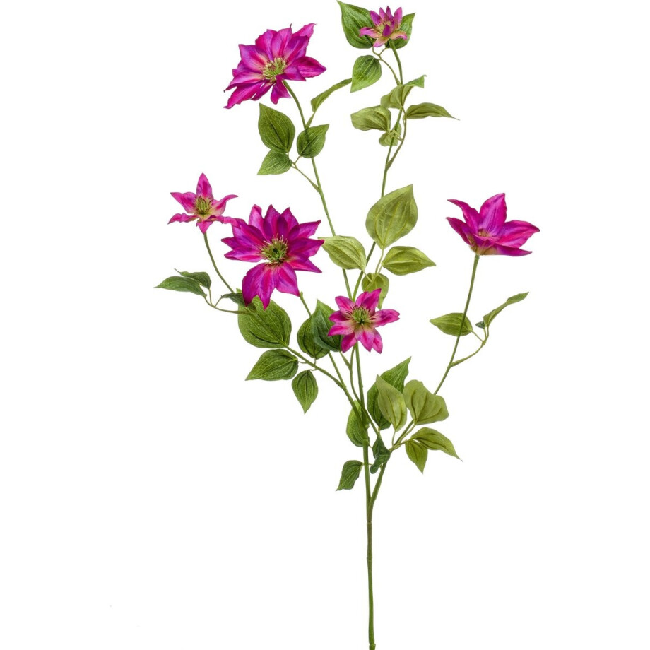 Emerald - Kunstbloem Clematis 110cm fuchsia - Kunstplant voor binnen Emerald - Kunstbloem Clematis 110cm fuchsia - Kunstplant voor binnen afbeelding 1