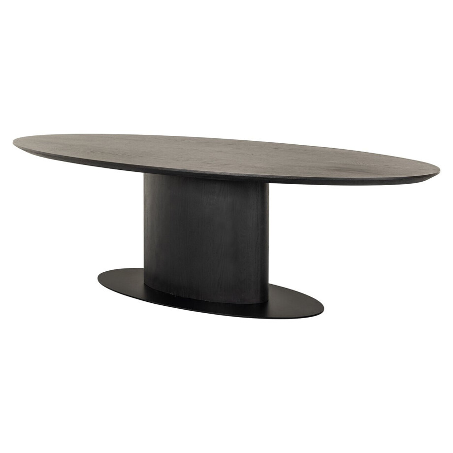 Richmond Ovale Eettafel 'Gordon' Eiken, 240 x 110cm, kleur Dark Coffee afbeelding 1