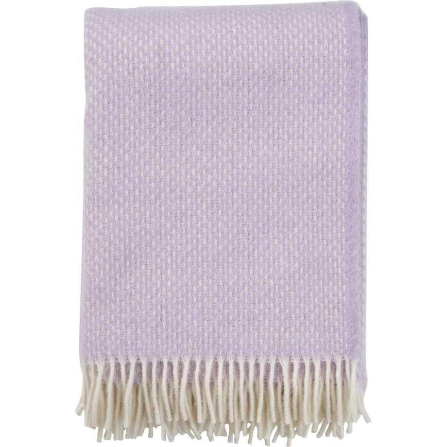 Klippan Preppy -wollen plaid -Lila - 130x200cm- 100% wol- Woonaccessoire afbeelding 1