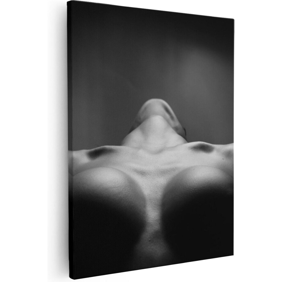 Artaza - Canvas Schilderij - Vrouwen Borsten - Erotiek - Zwart Wit - 80x100 - Groot - Foto Op Canvas - Canvas Print afbeelding 1
