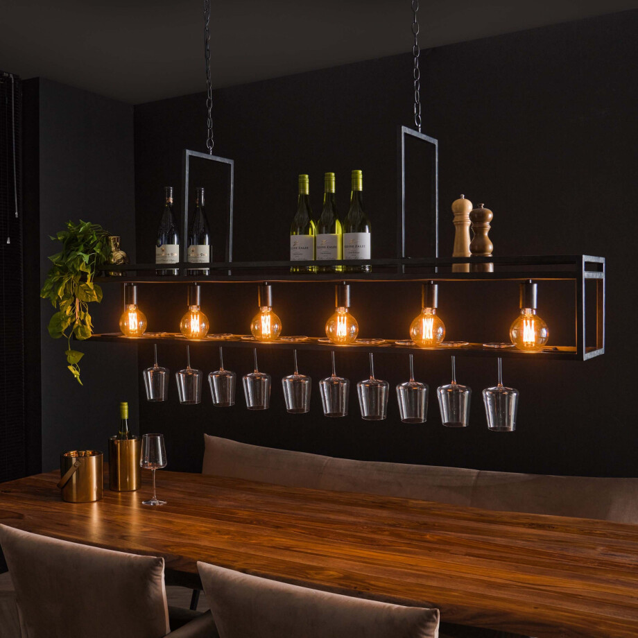 Hanglamp Decorate 6-lichts Charcoal afbeelding 1
