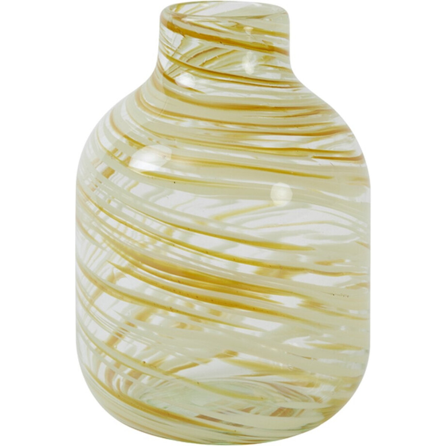 Light&living Vaas Ø16,5x23 cm INDIE glas geel Light&living Vaas Ø16,5x23 cm INDIE glas geel afbeelding 1