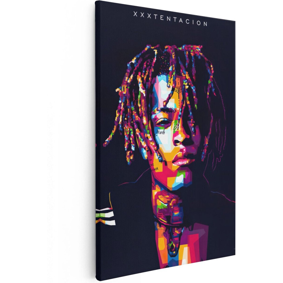 Artaza Canvas Schilderij XXXTentacion in Abstracte Kleuren - 40x60 cm - Wanddecoratie Woonkamer - Poster Schilderijen - Muurdecoratie Artaza Canvas Schilderij XXXTentacion in Abstracte Kleuren - 40x60 cm - Wanddecoratie Woonkamer - Poster Schilderijen - Muurdecoratie afbeelding 1