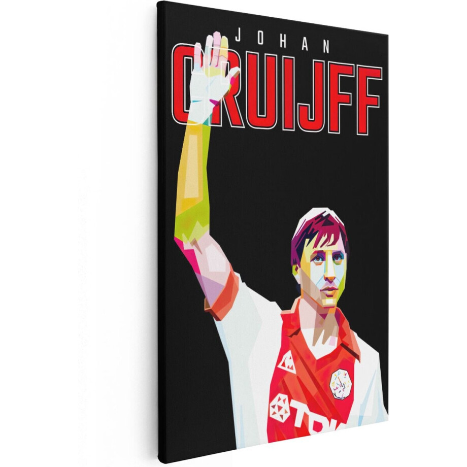 Artaza Canvas Schilderij Johan Cruijff bij Ajax - 60x90 - Foto Op Canvas - Wanddecoratie afbeelding 1