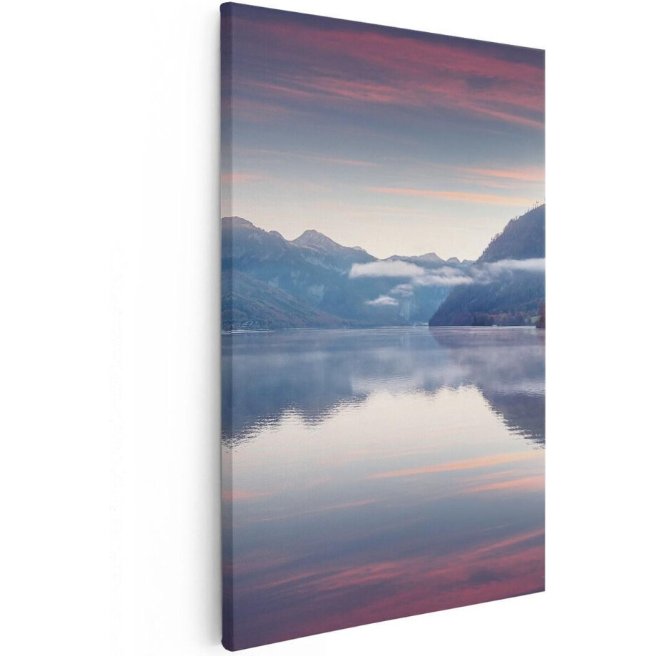 Artaza Canvas Schilderij Meer In De Bergen - 40x60 - Poster Foto op Canvas - Canvas Print afbeelding 1