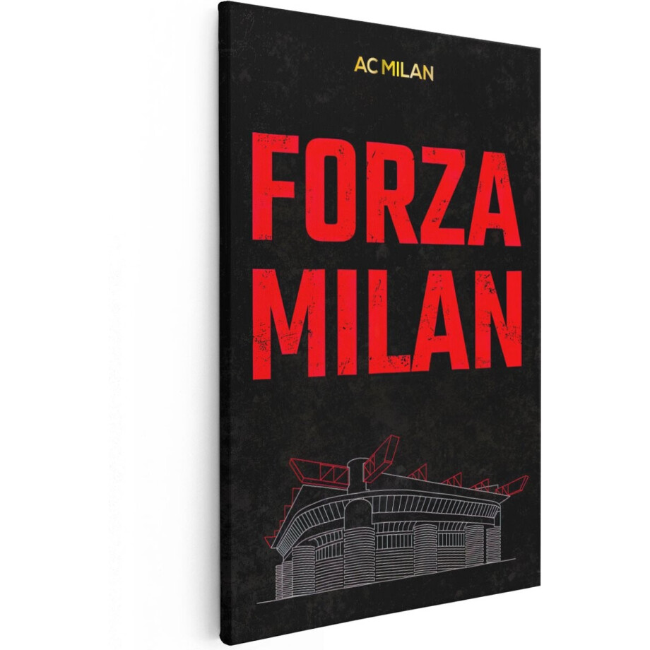 Artaza Canvas Schilderij AC Milan Forza Milan - 80x120 - Groot - Muurdecoratie - Canvas Print afbeelding 1