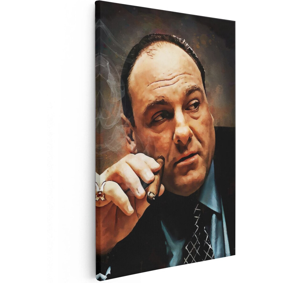 Artaza Canvas Schilderij Tony Soprano - 80x120 cm - Groot - Wanddecoratie Maffia - Muurdecoratie Gangster - Kamer Accessoires Artaza Canvas Schilderij Tony Soprano - 80x120 cm - Groot - Wanddecoratie Maffia - Muurdecoratie Gangster - Kamer Accessoires afbeelding 1