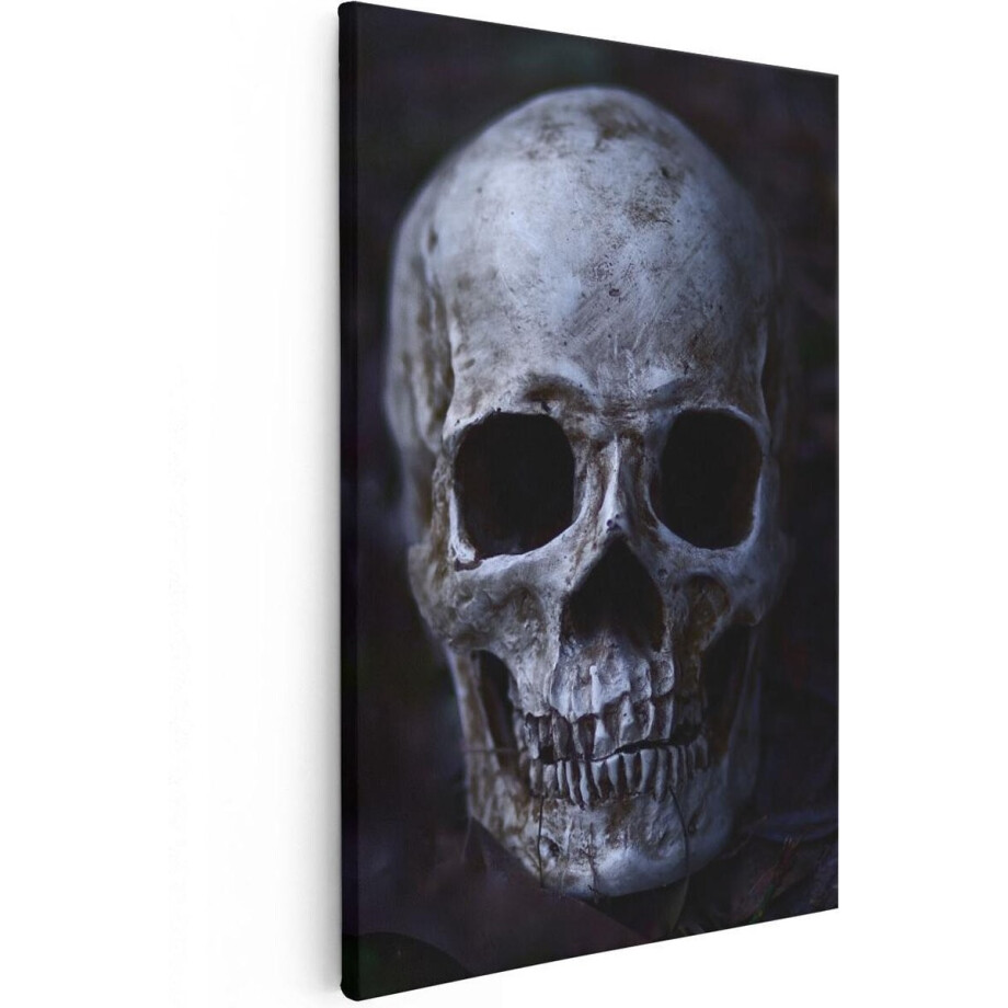 Artaza Canvas Schilderij Schedel - Doodshoofd - 20x30 - Klein - Foto Op Canvas - Canvas Print afbeelding 1