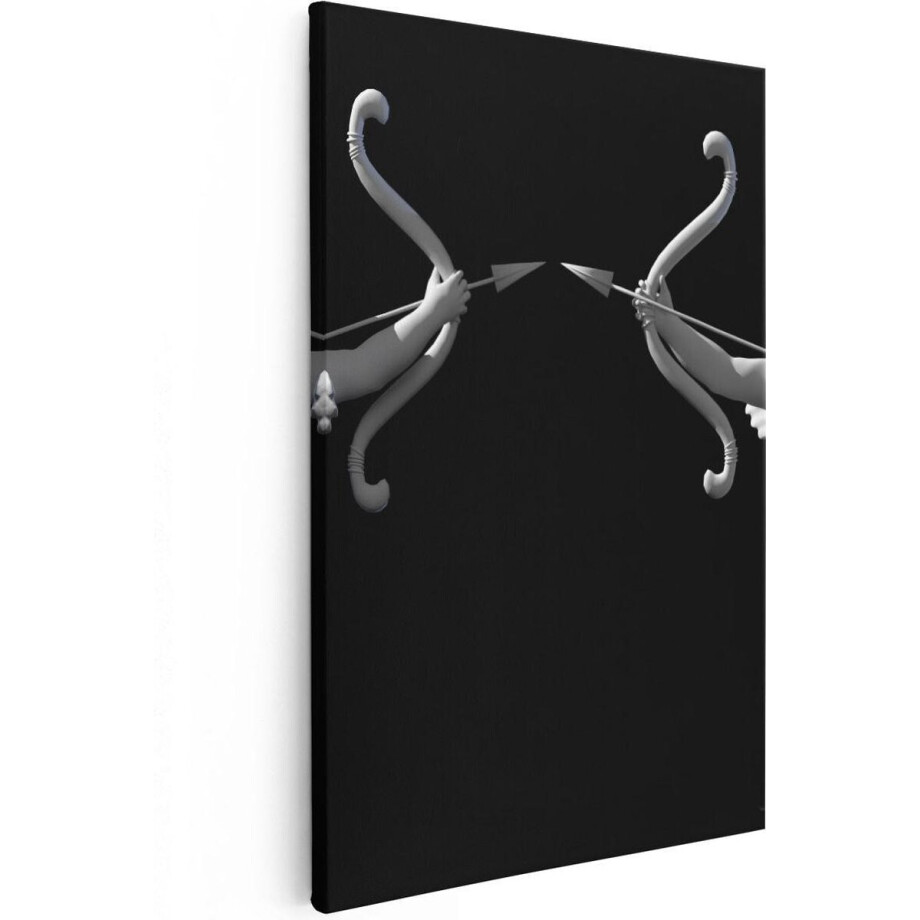 Artaza Canvas Schilderij Valentijns Engelen - Cupido - 60x90 - Foto Op Canvas - Canvas Print afbeelding 1