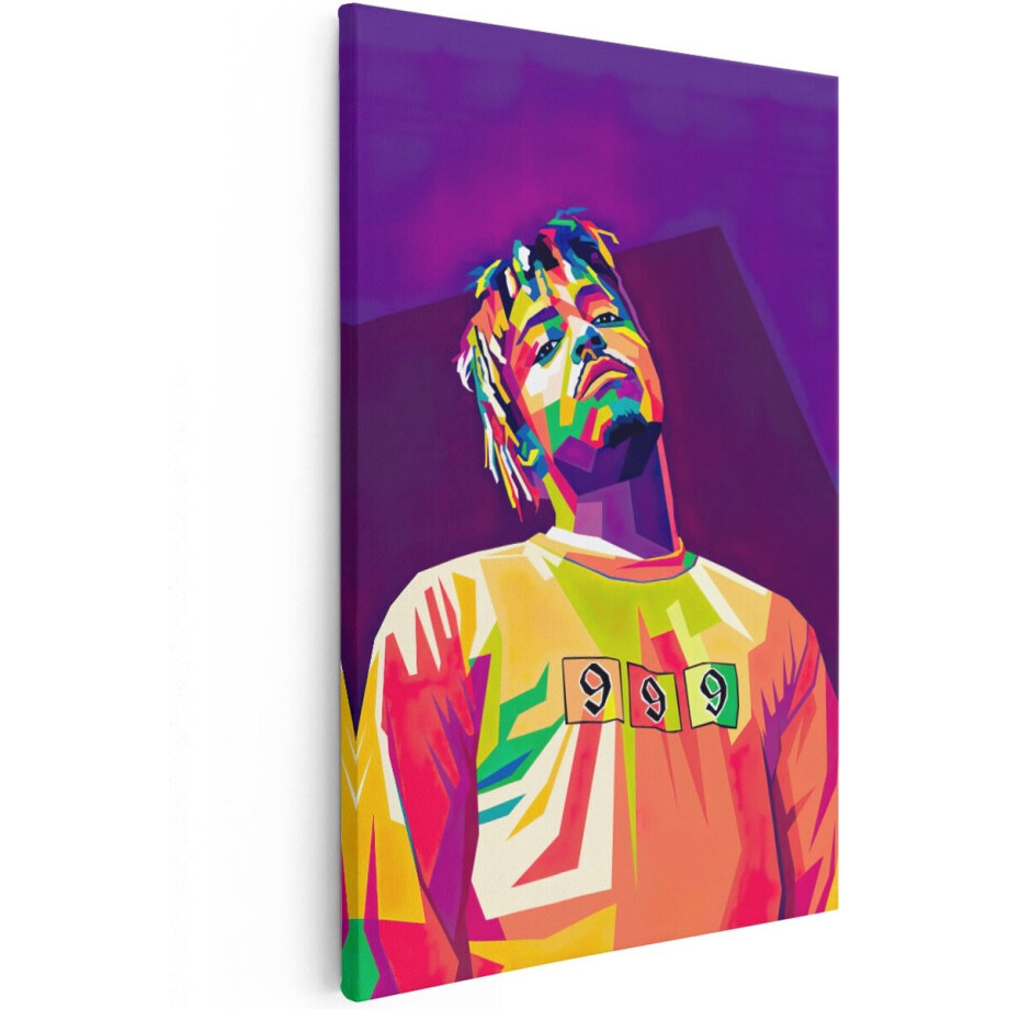 Artaza Canvas Schilderij Juice Wlrd 999 in Abstracte Kleuren - 60x90 cm - Wanddecoratie Woonkamer - Schilderijen - Muurdecoratie afbeelding 1