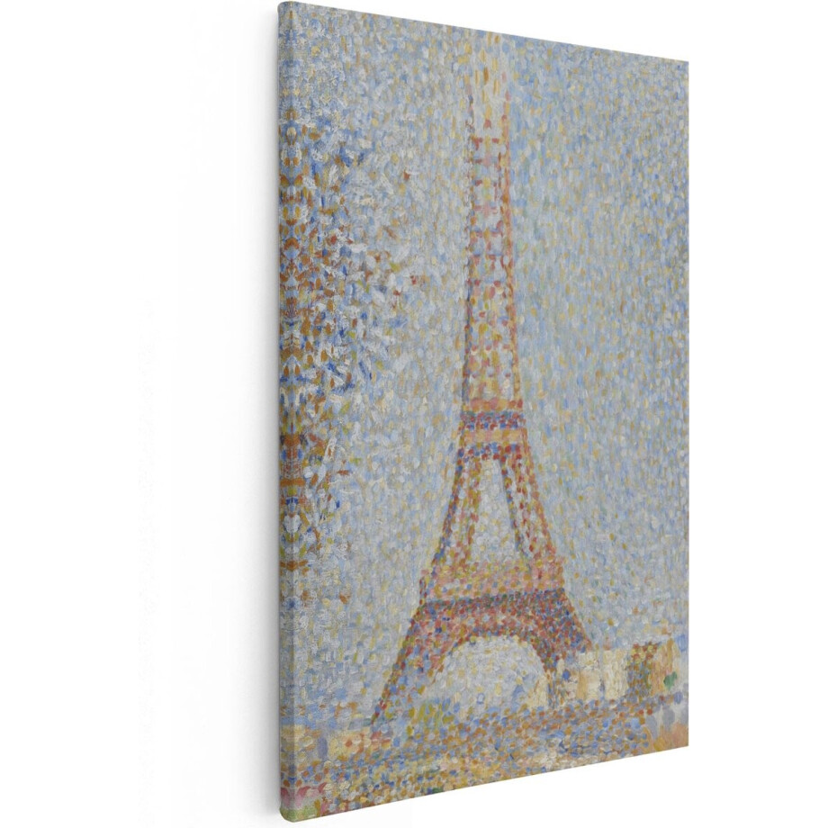 Artaza Canvas Schilderij De Eiffeltoren - Georges Seurat - 40x60 - Poster Foto op Canvas - Canvas Print afbeelding 1