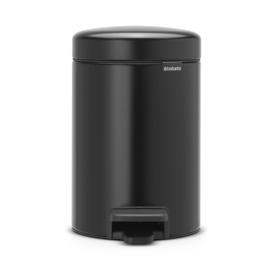 Brabantia NewIcon prullenbak - 3 l - Matt Black (3 liter) afbeelding 