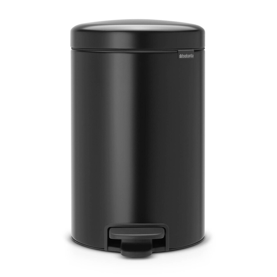 Brabantia NewIcon Prullenbak - 12 l - Matt Black afbeelding 