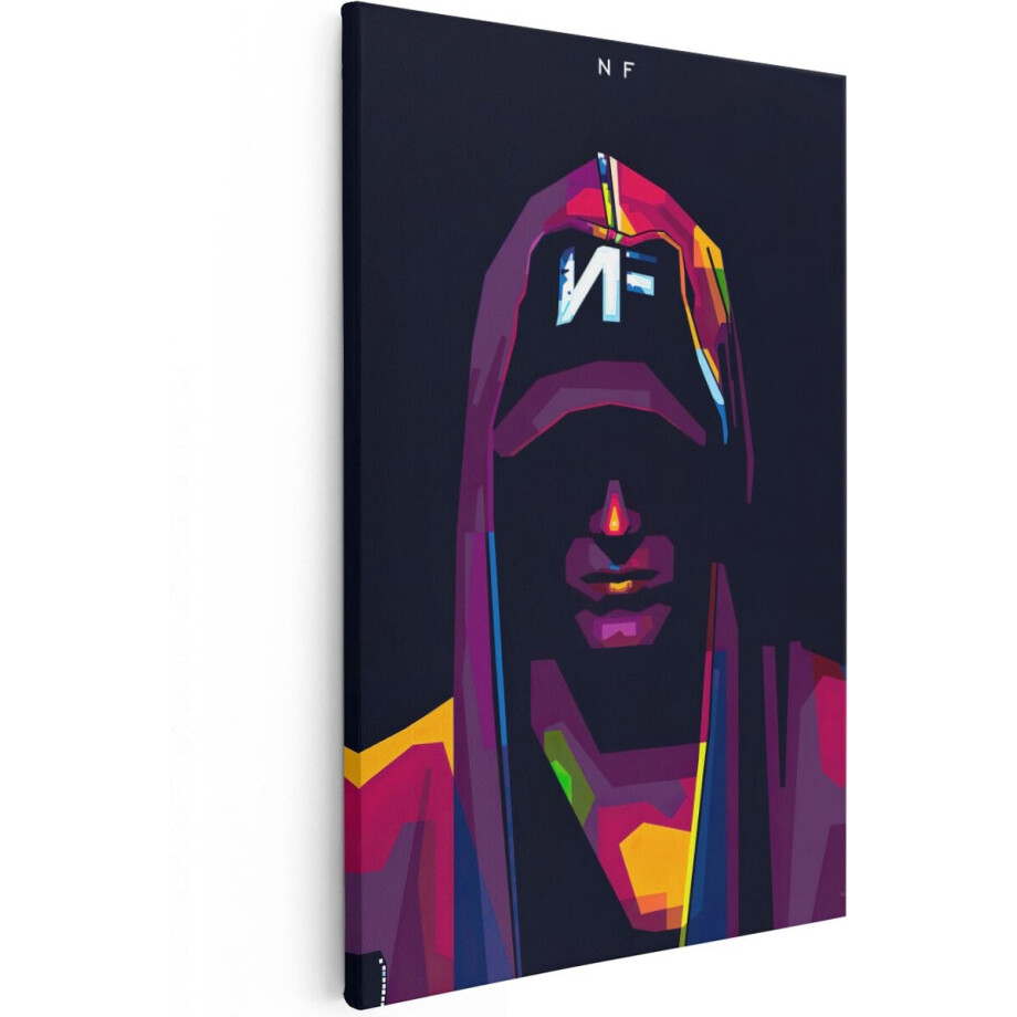 Artaza Canvas Schilderij Rapper NF in Abstracte Kleuren - 40x60 - Poster Foto op Canvas - Canvas Print Artaza Canvas Schilderij Rapper NF in Abstracte Kleuren - 40x60 - Poster Foto op Canvas - Canvas Print afbeelding 1