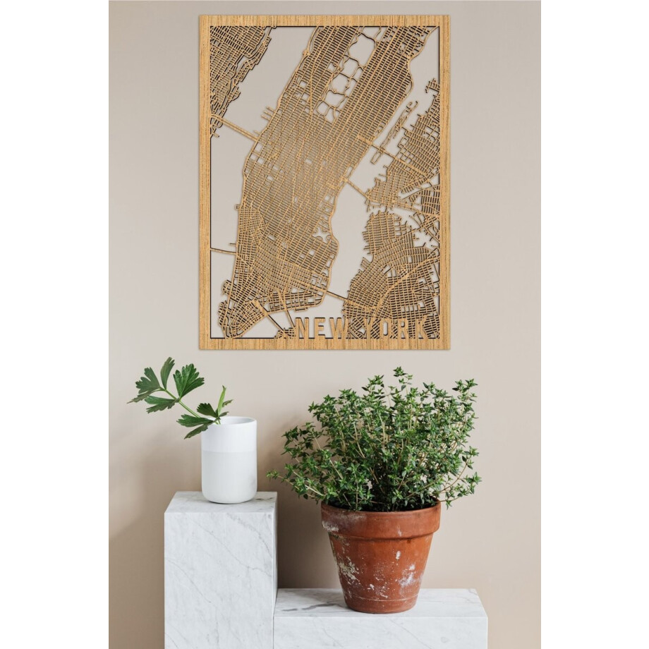 Houten Stadskaart New York Eikenhout 30x40cm Wanddecoratie Voor Aan De Muur City Shapes Houten Stadskaart New York Eikenhout 30x40cm Wanddecoratie Voor Aan De Muur City Shapes afbeelding 1