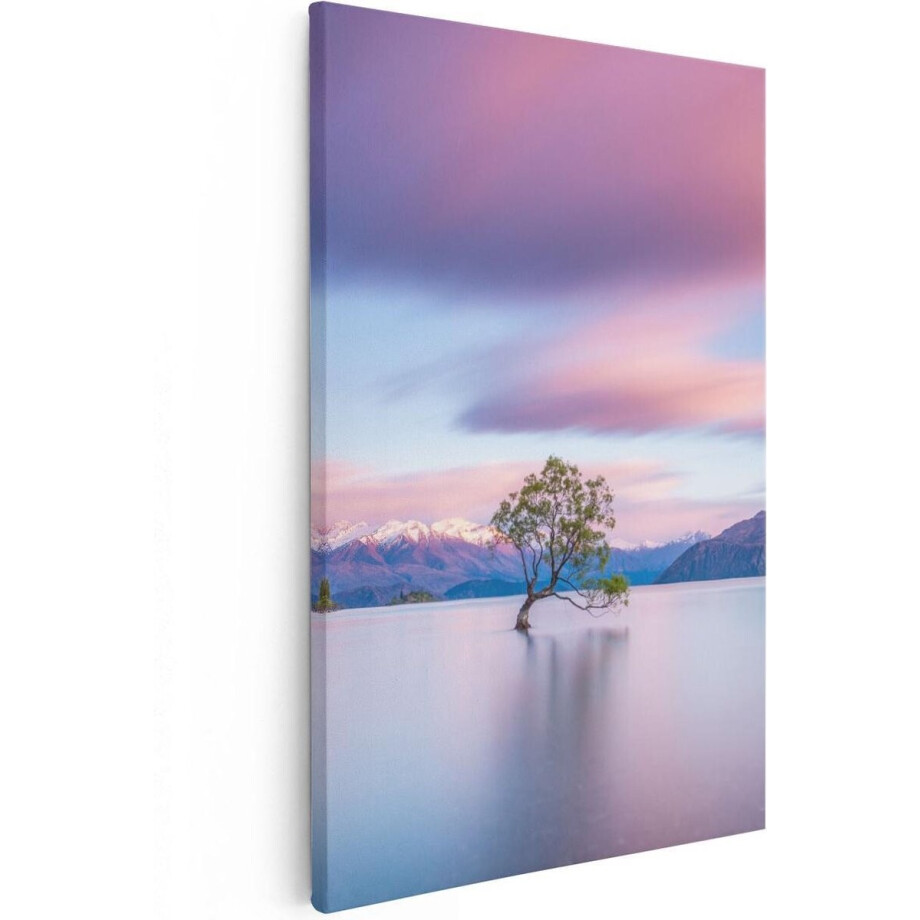 Artaza Canvas Schilderij Landschap - 80x120 cm - Groot - Wanddecoratie Bergen - Muurdecoratie Meer - Schilderijen Woonkamer Natuur Artaza Canvas Schilderij Landschap - 80x120 cm - Groot - Wanddecoratie Bergen - Muurdecoratie Meer - Schilderijen Woonkamer Natuur afbeelding 1