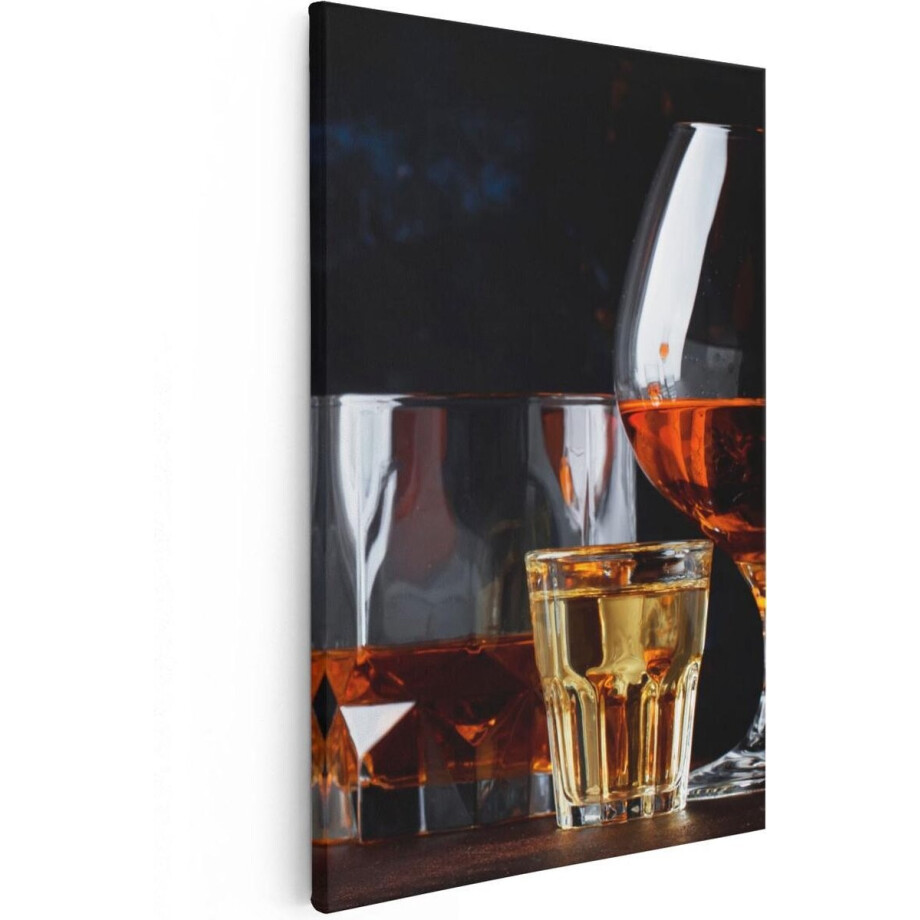 Artaza Canvas Schilderij Sterke Alcohol Drank - Glazen - 20x30 - Klein - Foto Op Canvas - Canvas Print Artaza Canvas Schilderij Sterke Alcohol Drank - Glazen - 20x30 - Klein - Foto Op Canvas - Canvas Print afbeelding 1