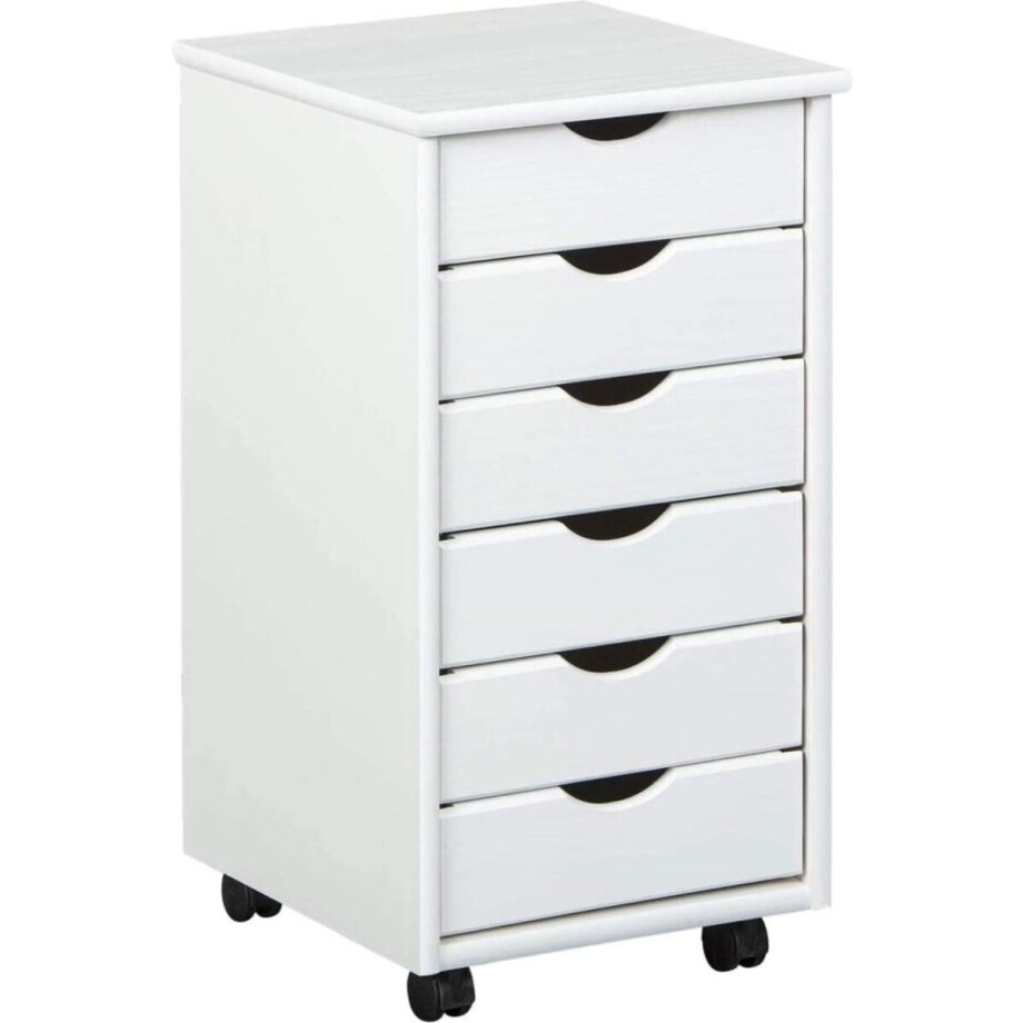 White-label® Dressoirs Kasten - Ladekast - Buffetkast Industrieel - Hout - Wit White-label® Dressoirs Kasten - Ladekast - Buffetkast Industrieel - Hout - Wit afbeelding 1