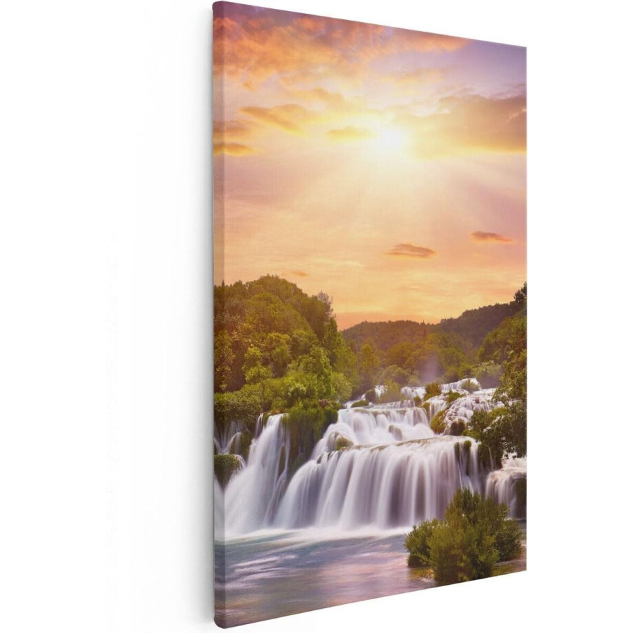 Artaza Canvas Schilderij Watervallen In Het Bos - 20x30 - Klein - Foto Op Canvas - Canvas Print Artaza Canvas Schilderij Watervallen In Het Bos - 20x30 - Klein - Foto Op Canvas - Canvas Print afbeelding 1