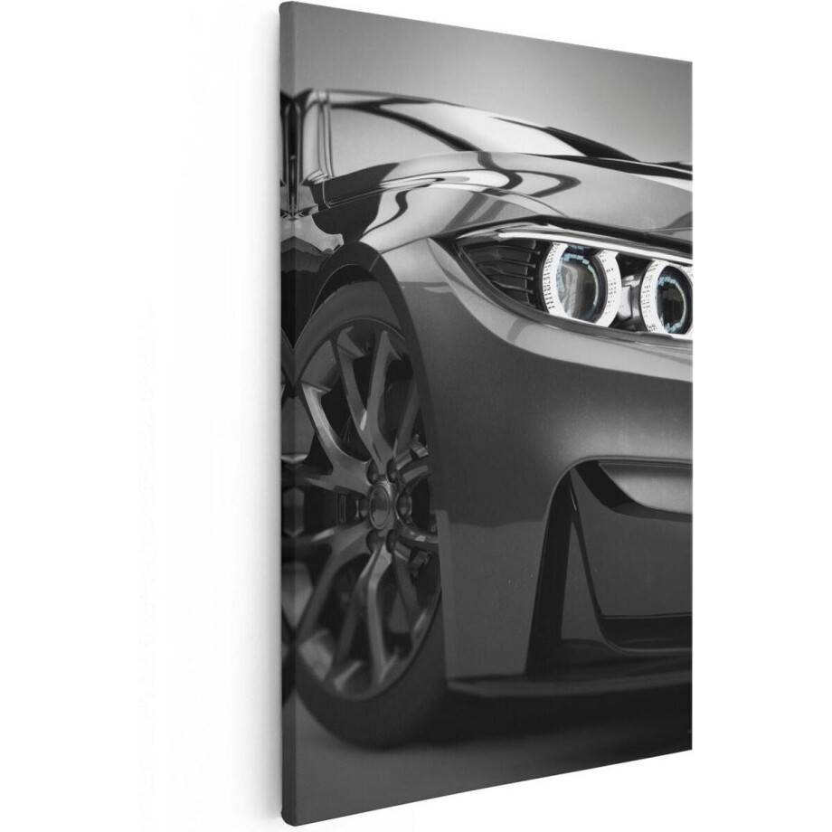 Artaza Canvas Schilderij Grijze Sportwagen Auto - Zwart Wit - 20x30 - Klein - Foto Op Canvas - Canvas Print Artaza Canvas Schilderij Grijze Sportwagen Auto - Zwart Wit - 20x30 - Klein - Foto Op Canvas - Canvas Print afbeelding 1