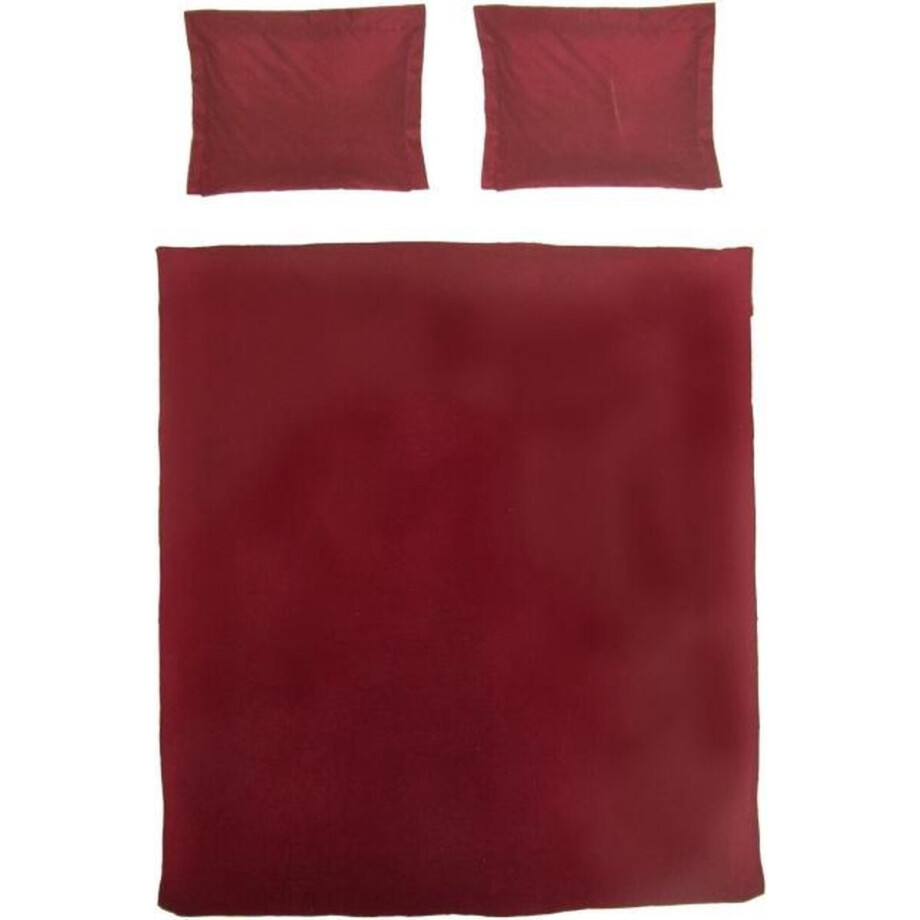 Brighton Uni Dekbedovertrek - Litsjumeaux - 240x200/220 cm - Aubergine afbeelding 1