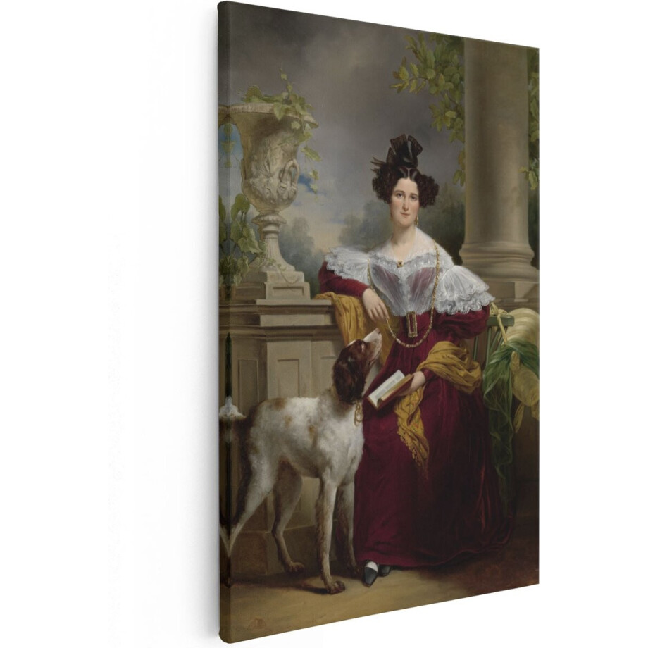 Artaza Canvas Schilderij Portret van Alida Christina Assink - Jan Adam Kruseman - 80x120 - Groot - Kunst - Wanddecoratie Woonkamer afbeelding 1