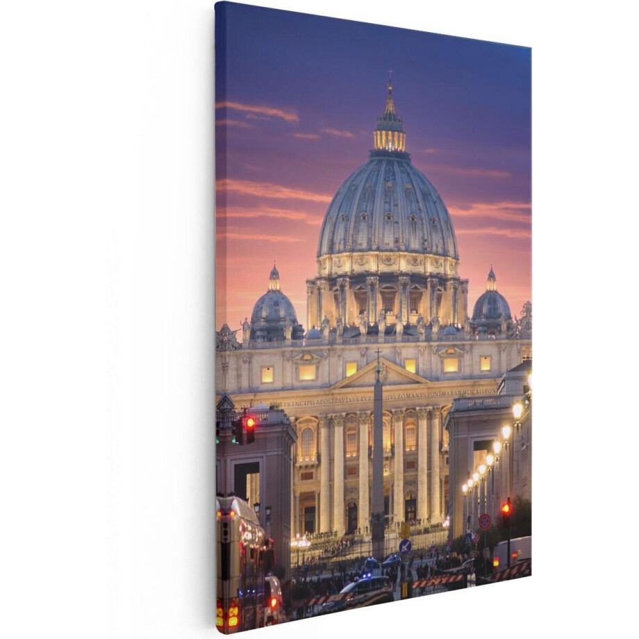 Artaza Canvas Schilderij Sint Pietersbasiliek in Rome, Italië - 40x60 - Poster Foto op Canvas - Canvas Print Artaza Canvas Schilderij Sint Pietersbasiliek in Rome, Italië - 40x60 - Poster Foto op Canvas - Canvas Print afbeelding 1