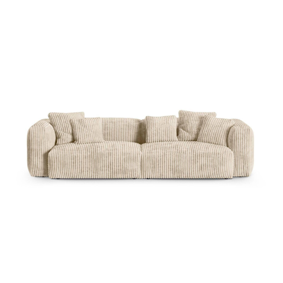 Modulaire 4-zitsbank Martina ribstof | Micadoni Home afbeelding 1
