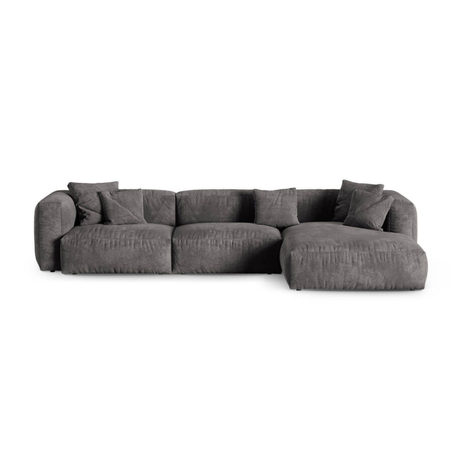 Modulaire hoekbank Martina rechts velvet | Micadoni Home Modulaire hoekbank Martina rechts velvet | Micadoni Home afbeelding 1