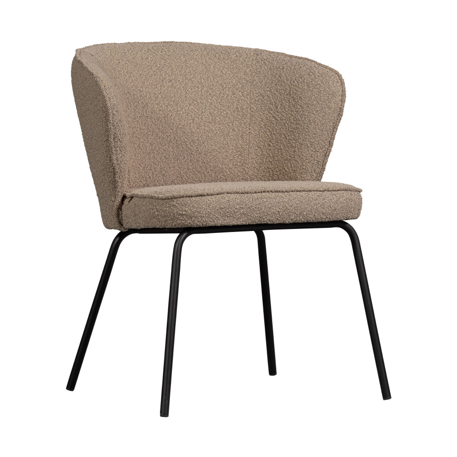 BePureHome Eetkamerstoel 'Admit' Bouclé, kleur Beige afbeelding 1