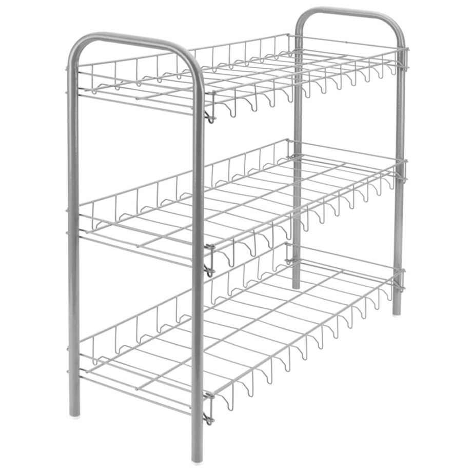 Metaltex Schoenenrek 3-laags Shoe 3 zilvergrijs afbeelding 1