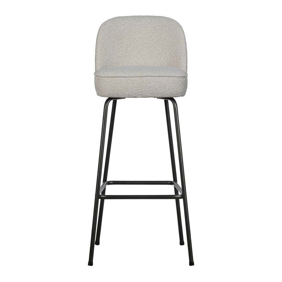 WOOOD Barkruk 'Vogue' Bouclé, kleur Naturel (zithoogte 80cm) afbeelding 1