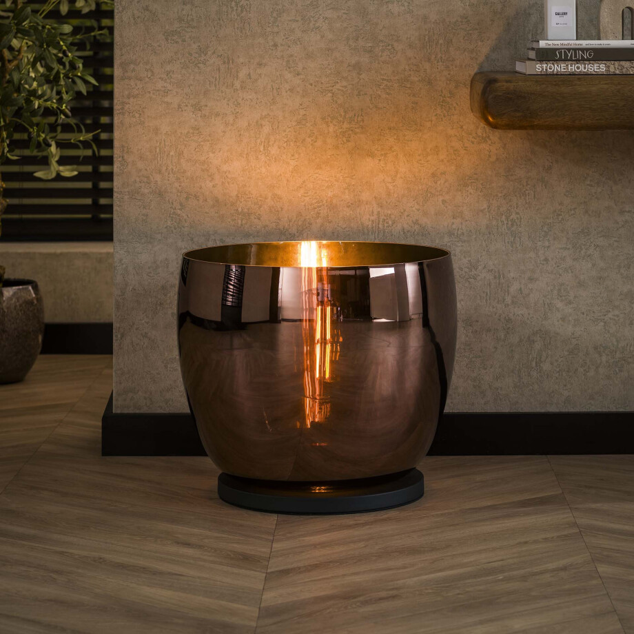 LifestyleFurn Vloerlamp 'Mikado' Koper glas, 41cm LifestyleFurn Vloerlamp 'Mikado' Koper glas, 41cm afbeelding 1