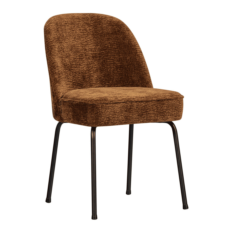 WOOOD Eetkamerstoel 'Vogue' Chenille, kleur Middenbruin afbeelding 1