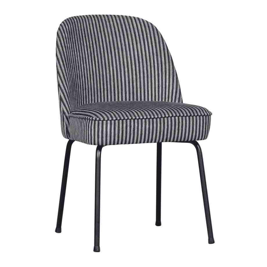 WOOOD Eetkamerstoel 'Vogue' Geweven, kleur Zwart/Grijs afbeelding 1