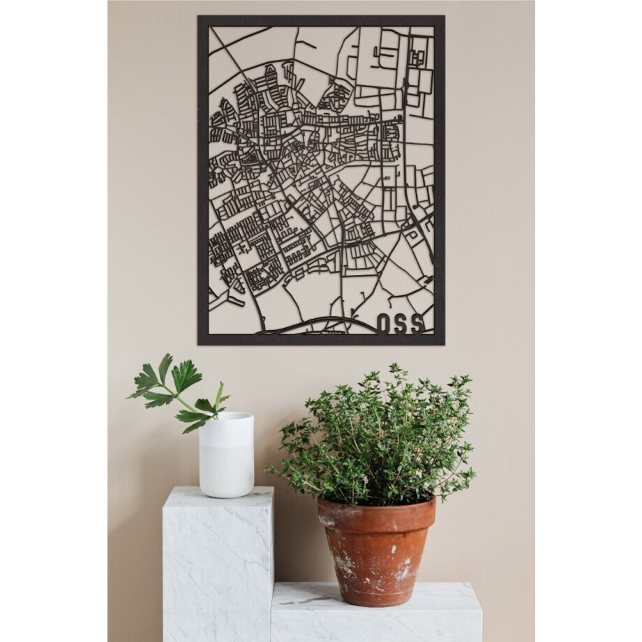 Houten Stadskaart Oss Zwart Mdf 50x70cm Wanddecoratie Voor Aan De Muur City Shapes Houten Stadskaart Oss Zwart Mdf 50x70cm Wanddecoratie Voor Aan De Muur City Shapes afbeelding 1