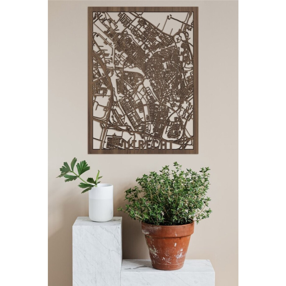 Houten Stadskaart Utrecht Notenhout 30x40cm Wanddecoratie Voor Aan De Muur City Shapes Houten Stadskaart Utrecht Notenhout 30x40cm Wanddecoratie Voor Aan De Muur City Shapes afbeelding 1